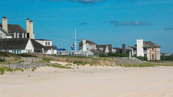 Beach homes are seen on September 30, 2020 in Southampton, New York.