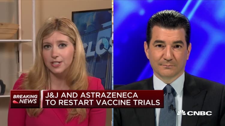 AstraZeneca is a leading contender: Dr. Scott Gottlieb on J&J and AstraZeneca to restart vaccine trials