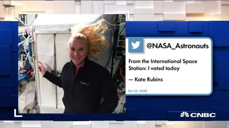 NASA astronaut casts her ballot on ISS