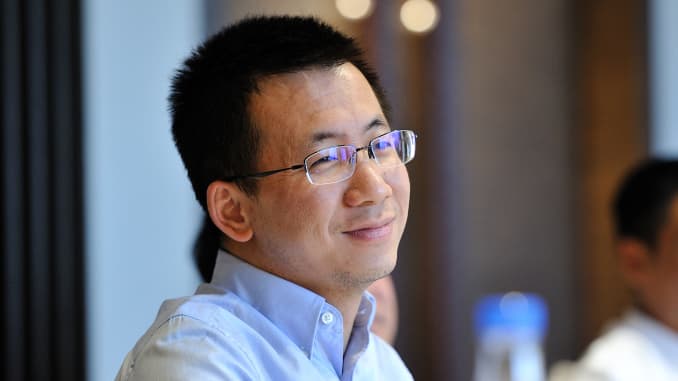 Zhang Yiming, founder of internet company ByteDance, the parent company of video sharing platform TikTok.