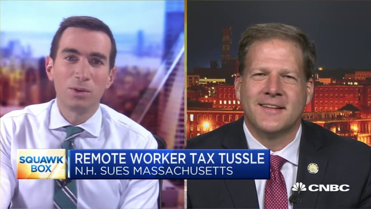 New Hampshire governor on remote workers' income tax dispute with Massachusetts