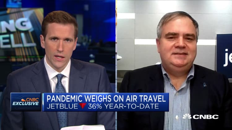 JetBlue CEO expects better forecasts for travel during the holidays