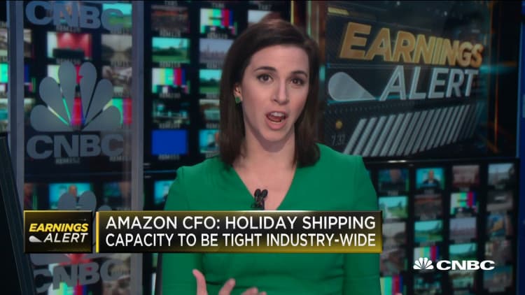 Amazon CFO says holiday shopping capacity will be tight industry-wide