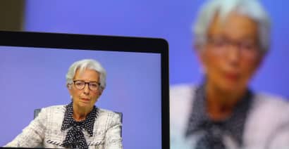 Watch Christine Lagarde speak after the ECB surprises markets with larger rate hike