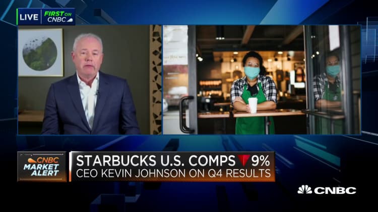 Starbucks CEO Kevin Johnson on Q4 earnings, getting customers back in stores