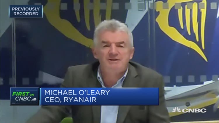 Ryanair CEO: Expect strong 'snapback' of air travel when Covid-19 threat recedes