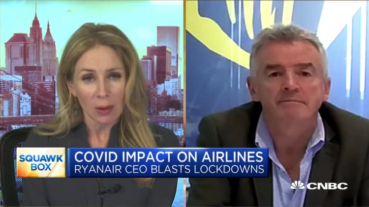 Full interview with Ryanair CEO Michael O'Leary on impact of Covid restrictions in Europe