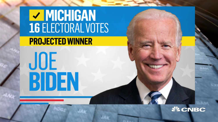 NBC News projects Joe Biden wins Michigan