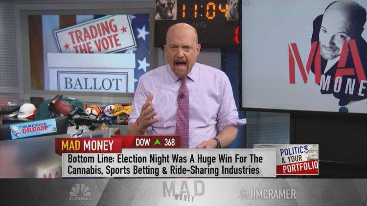 Jim Cramer: Election wins for cannabis, sports betting and ride sharing