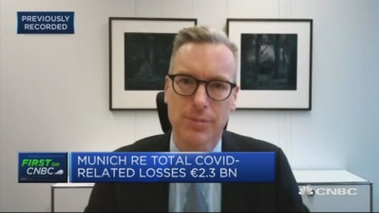 Our exposure to Covid claims will decrease over time, says Munich Re CFO