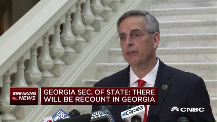 Georgia Secretary of State: There will be a recount in Georgia