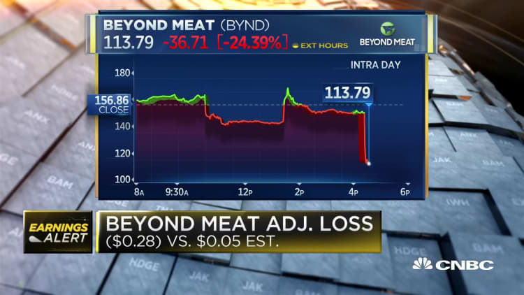 Beyond Meat shares plunge 24% after missing top and bottom line in Q3