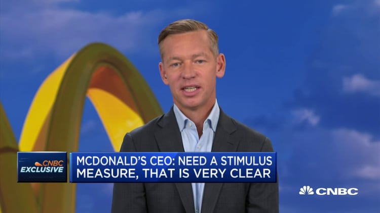 McDonald's CEO Chris Kempczinski says the U.S. needs another coronavirus stimulus package