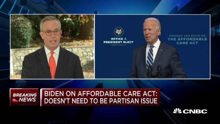 What President-elect Joe Biden's remarks on the Affordable Care Act mean