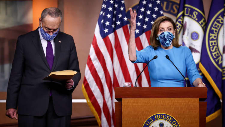 Pelosi and Schumer say coronavirus spike raises the urgency for a new relief bill