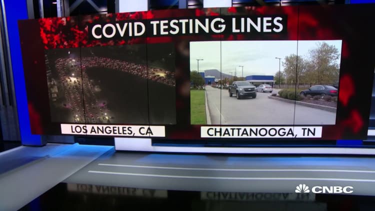 Covid testing sites under pressure