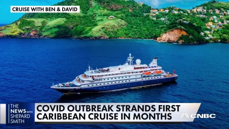 Covid outbreak strands passengers on first Caribbean cruise in months