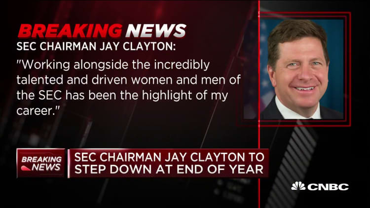 SEC Chairman Jay Clayton to step down at end of year