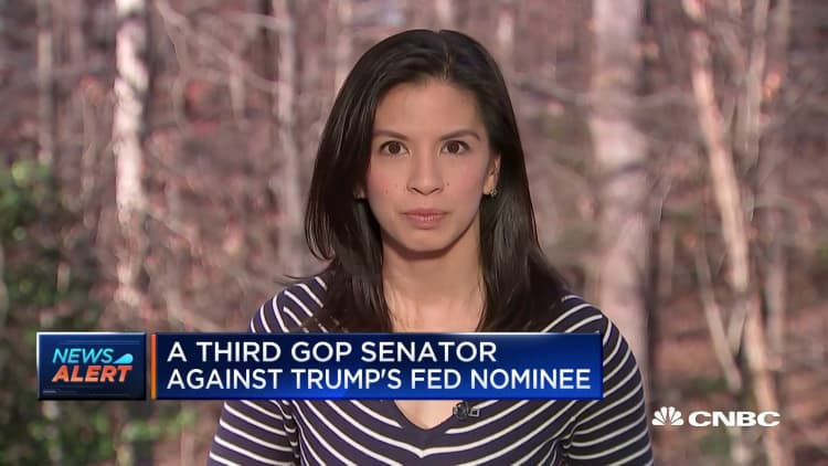 A third GOP senator comes out against Trump Fed nominee Judy Shelton