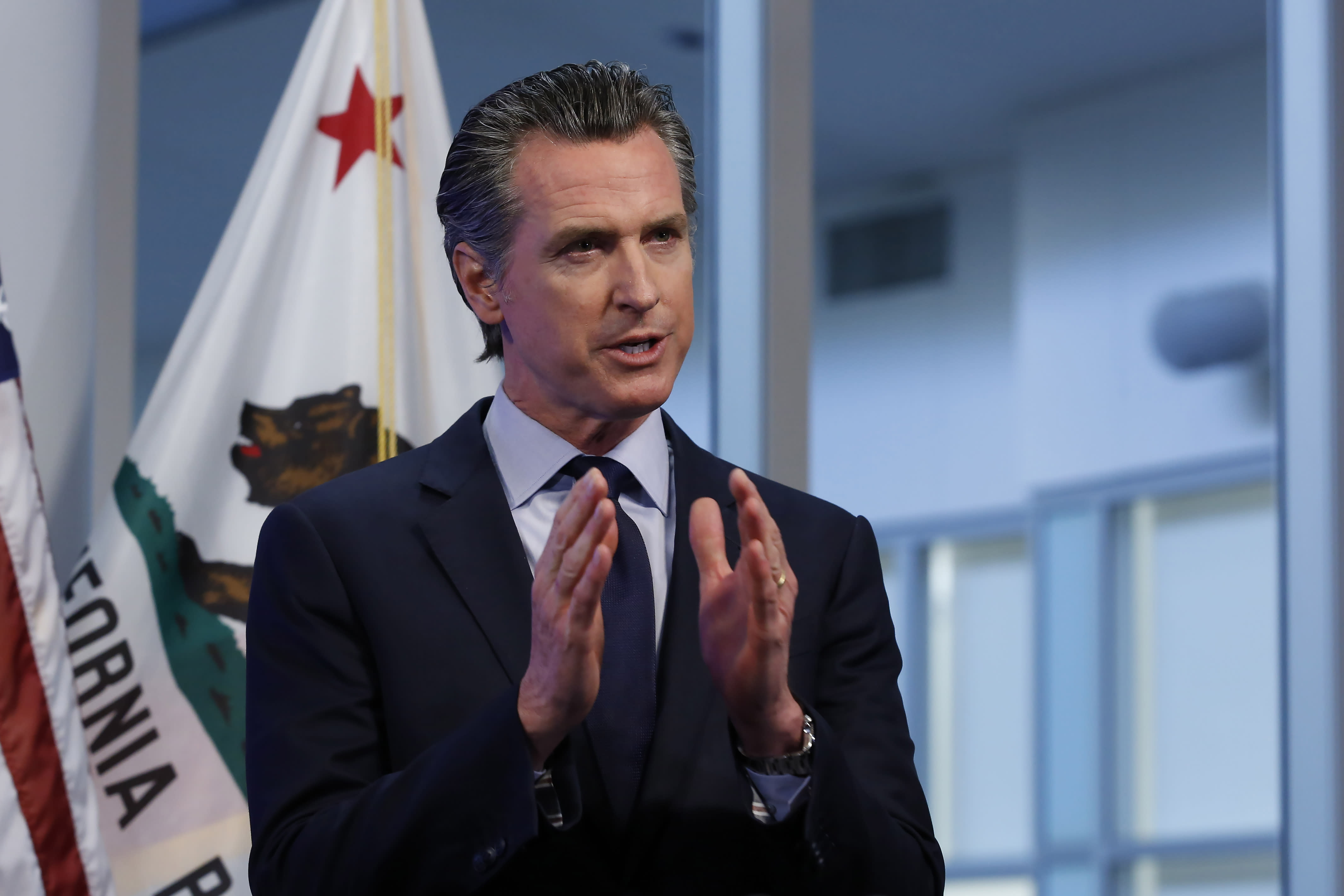 California governor cancels Covid briefing on security issues