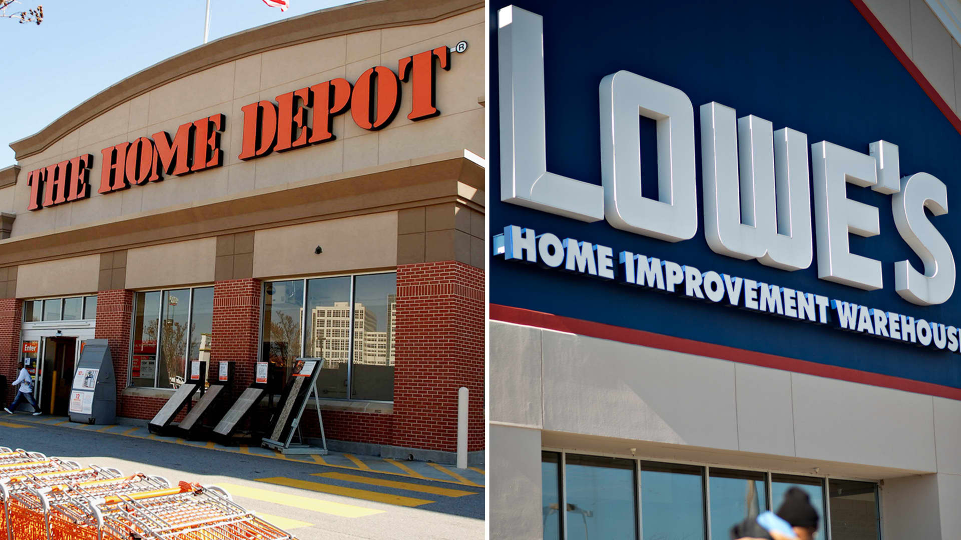 Home Depot and Lowe's stores