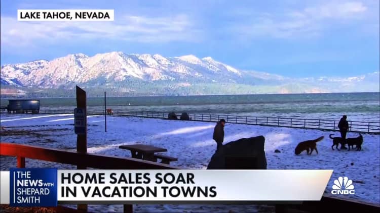 Home sales are up 80% in Lake Tahoe as people buy homes in vacation towns