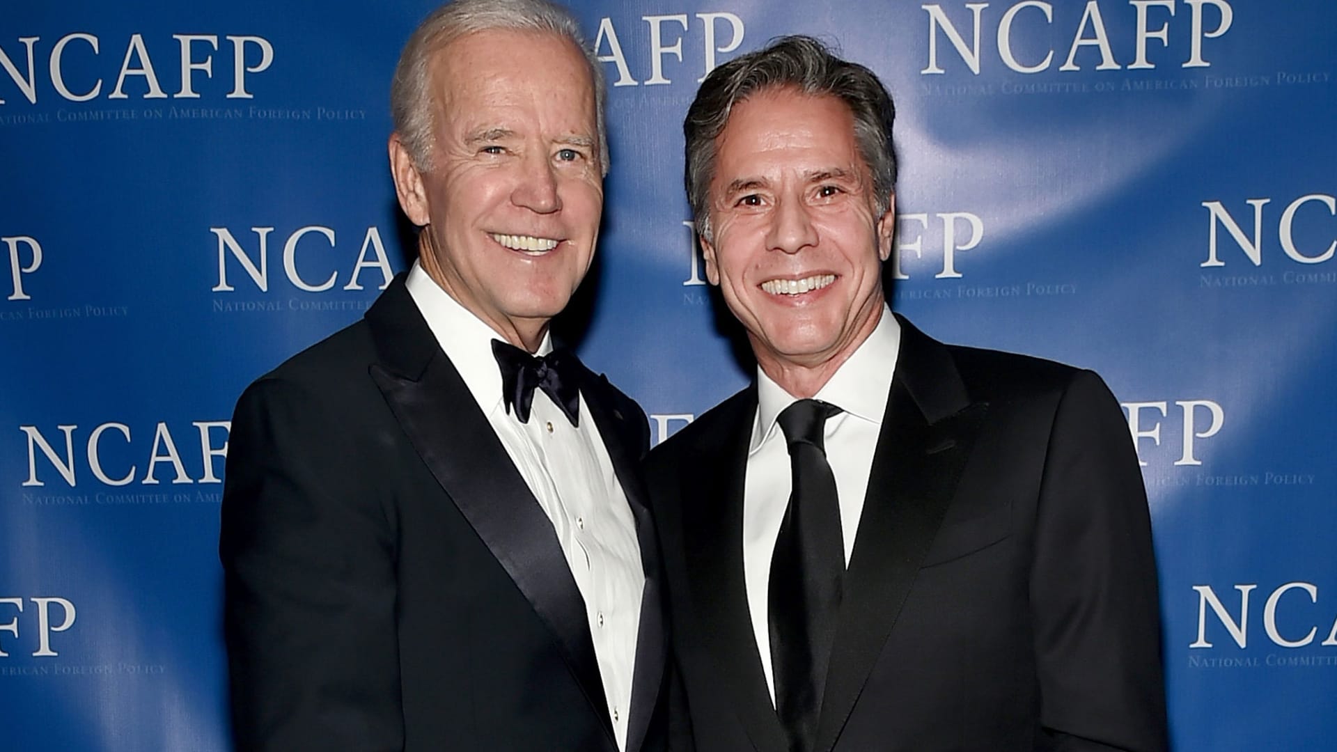 Former Vice President of the United States Joe Biden and Former Deputy Secretary of State Antony Blinken attend the National Committee On American Foreign Policy 2017 Gala Awards Dinner on October 30, 2017 in New York City.