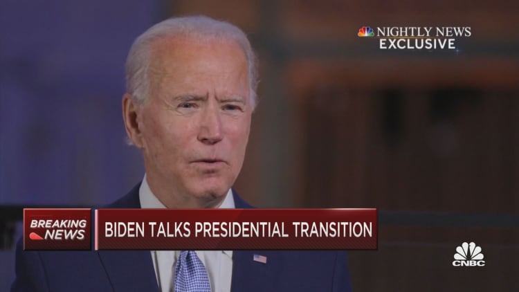 President-elect Joe Biden: The peaceful transfer of power has begun