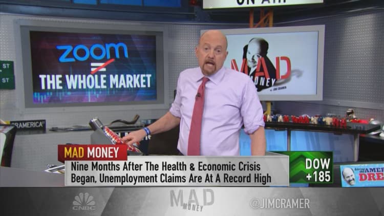 Jim Cramer on what Zoom's sell off means for the stay-at-home thesis