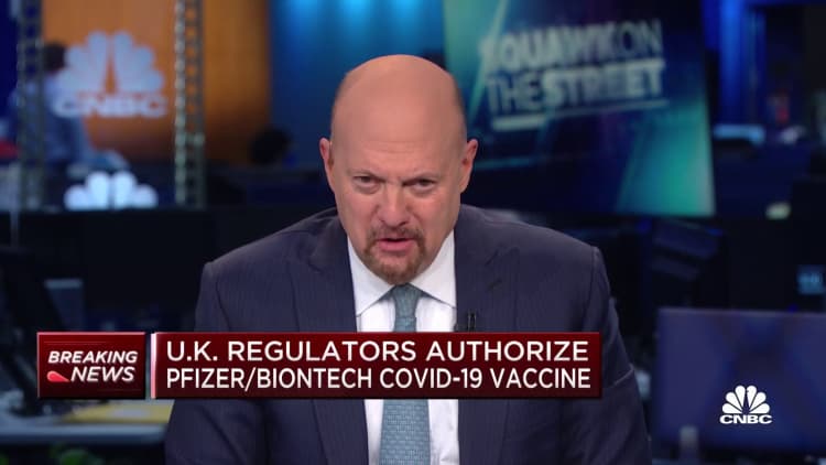 'This is monumental'—Cramer on the U.K. approving Pfizer's Covid vaccine for general use