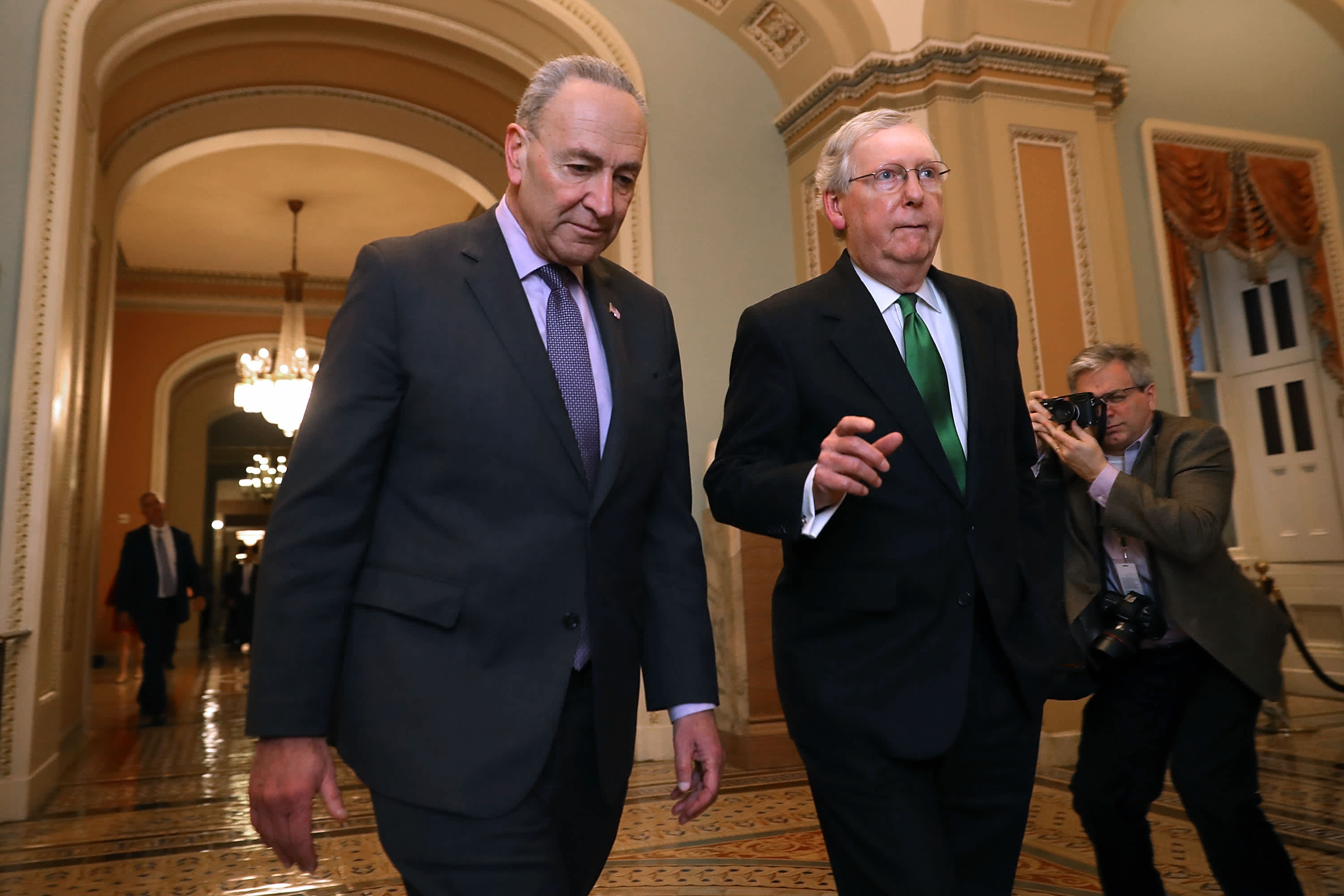 Lawmakers have a deal on a short-term debt ceiling increase, Senate Majority Lea..