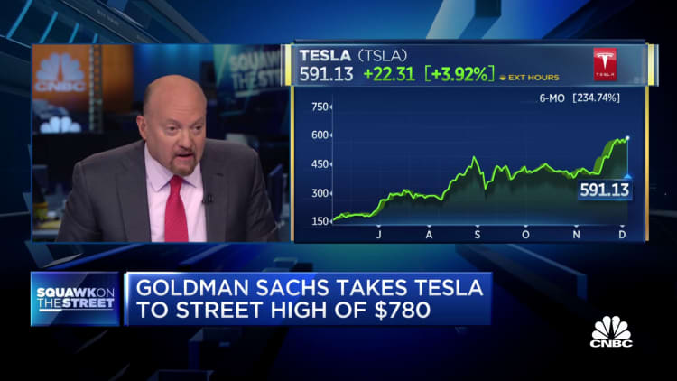 Cramer on Goldman Sachs taking Tesla to Street high of $780