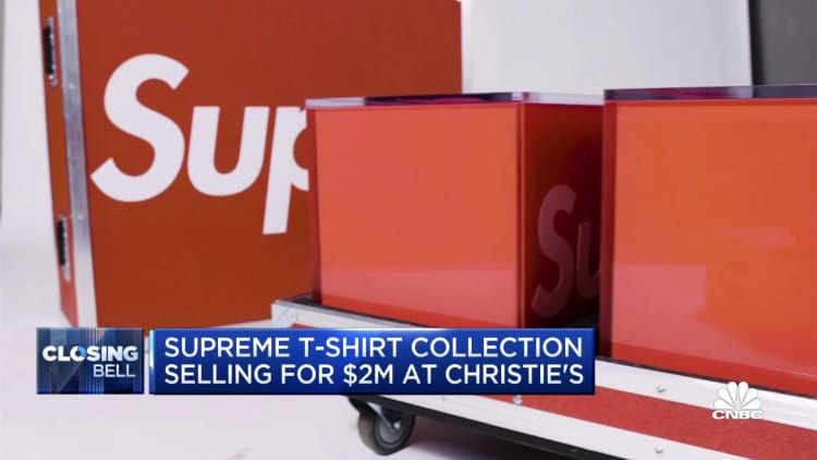 Supreme T-shirt collection is selling for $2 million at Christie's