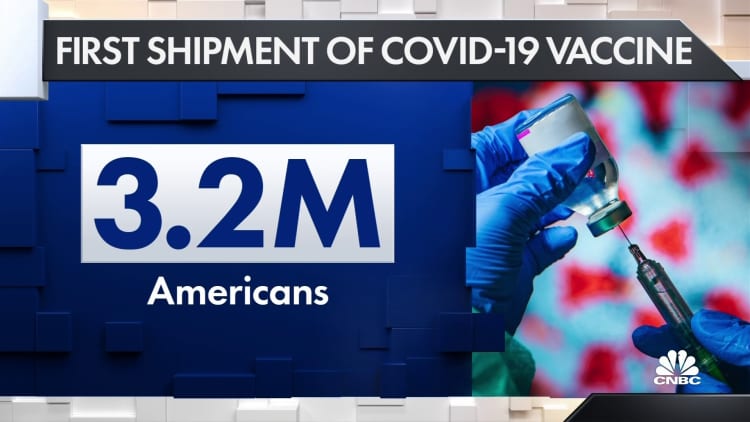 The first doses of Covid-19 vaccine will be available to 3.2 million Americans