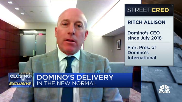 Domino's CEO discusses online delivery trend as business booms amid Covid pandemic