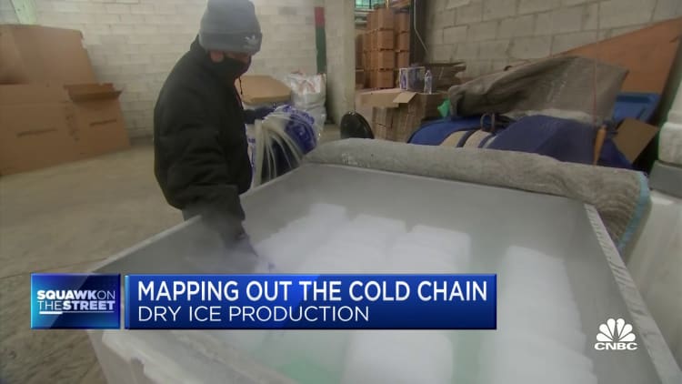Dry ice demand surges amid vaccine preparation