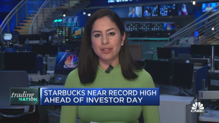 Trading Nation: Starbucks near record high ahead of investor day