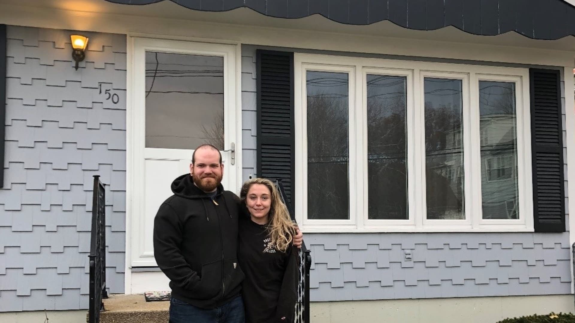 Andrew Papineau, 27, and Madi Ciampi, 27 bought their first house this year in Providence, Rhode Island, with the help of an accredited financial counselor.