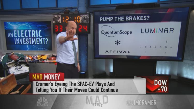 Jim Cramer: Take profits in electric vehicle SPAC names