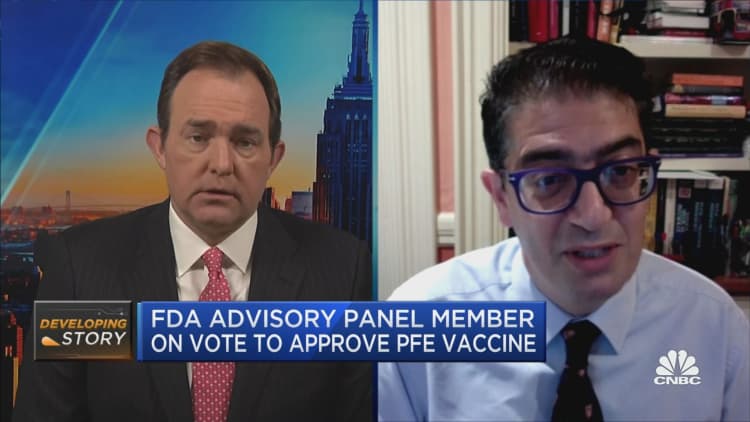 FDA advisory panel member Dr. Ofer Levy on voting to approve the Pfizer vaccine for emergency use