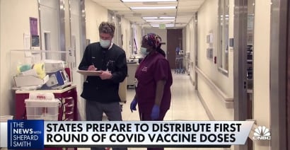 States prepare to distribute first round of Covid vaccines to health-care workers and the most vulnerable