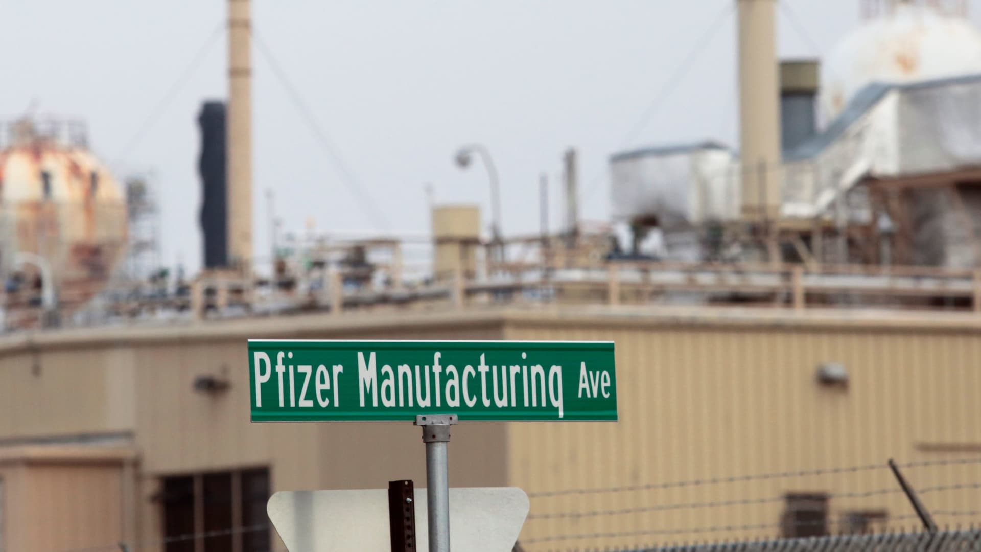 The Pfizer Global Supply manufacturing plant is seen in Portage, Michigan, U.S., December 11, 2020.