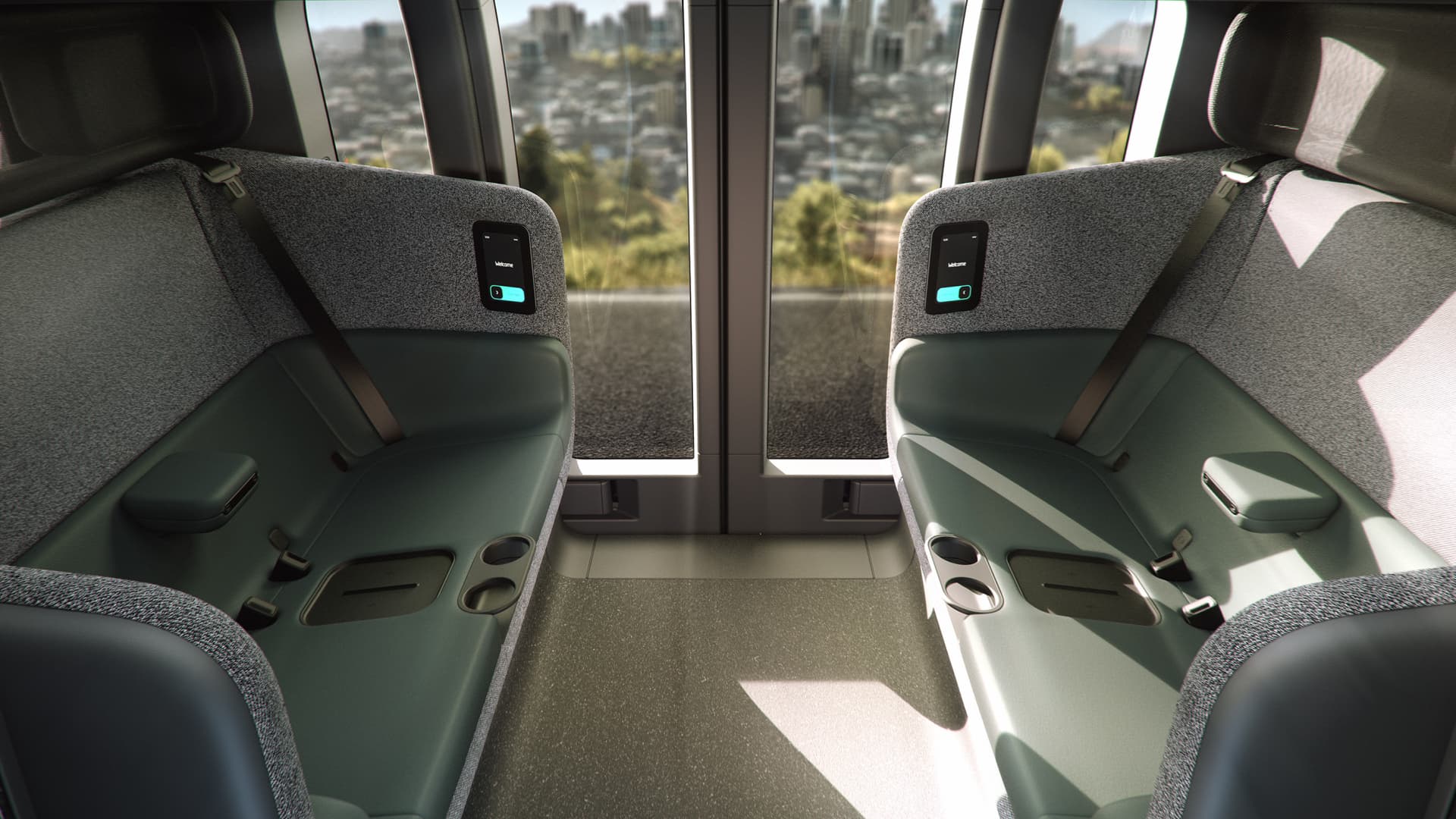 Zoox's autonomous carriage has space for up to four passengers.