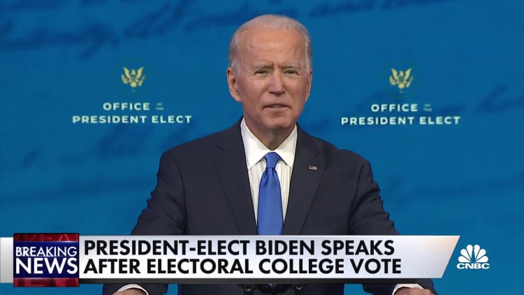 Full remarks by President-elect Joe Biden on his Electoral College victory