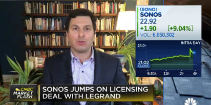 Sonos shares surge after licensing deal with Legrand
