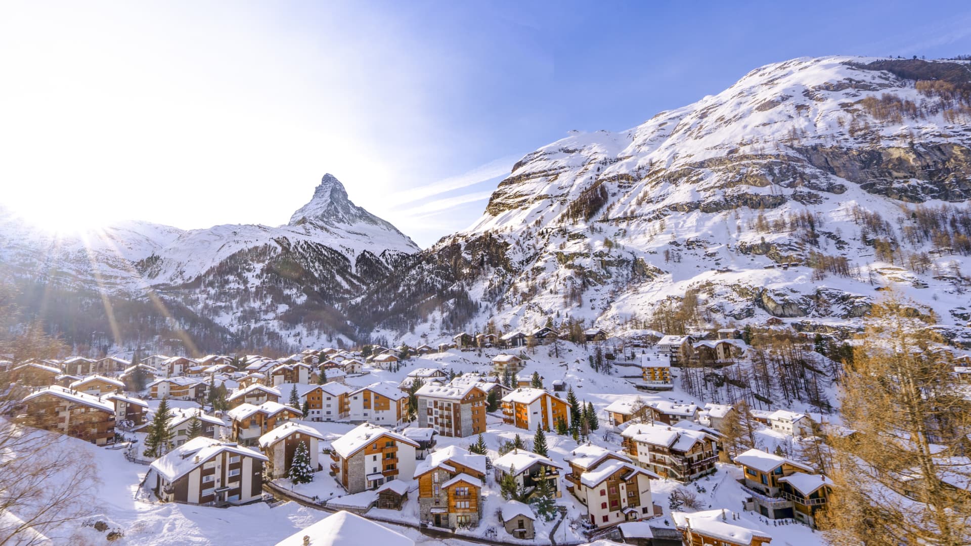Zermatt, Switzerland is one of the few European mountain resorts to open its slopes to skiers this winter.