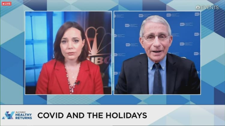 Dr. Anthony Fauci with Meg Tirrell for special edition of Healthy Returns