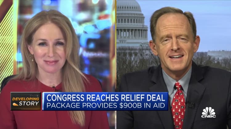 Sen. Pat Toomey on Congress' agreement on $900 billion Covid relief package