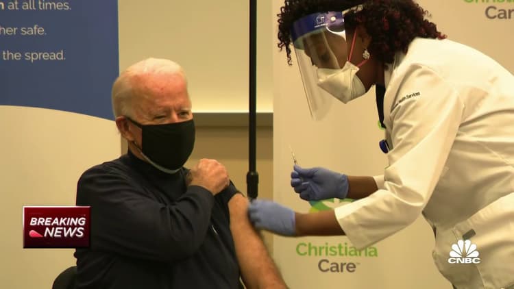 President-elect Joe Biden gets first dose of coronavirus vaccine