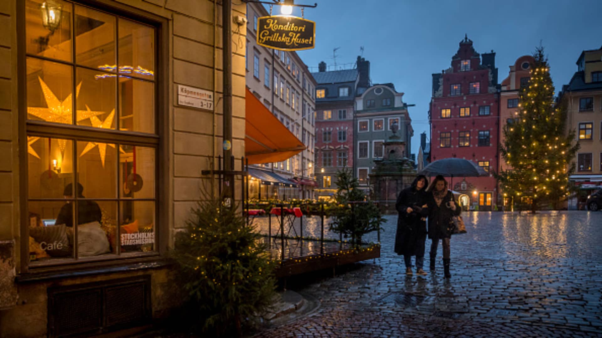 The Old Town of Stockholm, Sweden on Dec. 4, 2020.